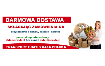 Darmowa dostawa oczyszczalni Euro Szakk na terenie całego kraju