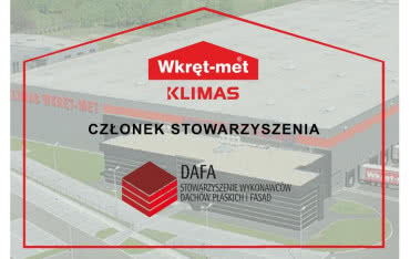Certyfikat Wykonawców Dachów Płaskich i Fasad DAFA dla Klimas Wkręt-Met