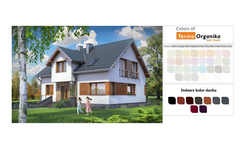 Wizualizer Termo Organiki - dobierz kolor elewacji