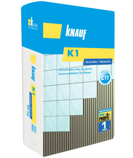 Knauf K1 Glazura/Terakota  - uniwersalny klej do płytek klasy C1T