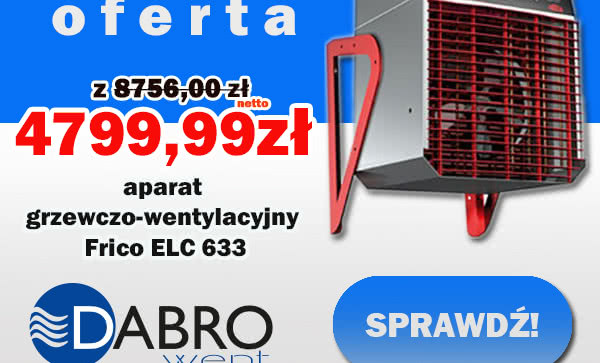 Nagrzewnica Frico Elektra ELC od DABROwent za 4799,99 zł netto! - do 5 grudnia 2014 roku