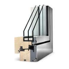 Okno drewniane z nakładką aluminiową HF 200 Internorm