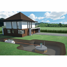 Oczyszczalnia biologiczna z odprowadzeniem do studni chłonnej