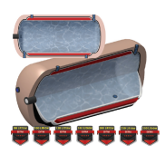 Dwupłaszczowy poziomy wymiennik ECO GREEN LINE