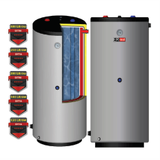 Dwupłaszczowy pionowy wymiennik GREEN LINE