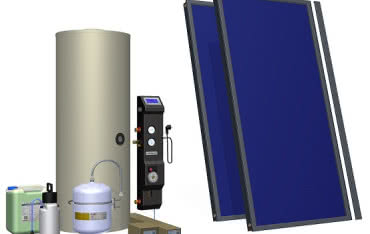 Kolektory słoneczne na dachach bytowskich budynków