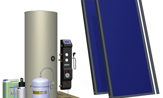 Kolektory słoneczne na dachach bytowskich budynków