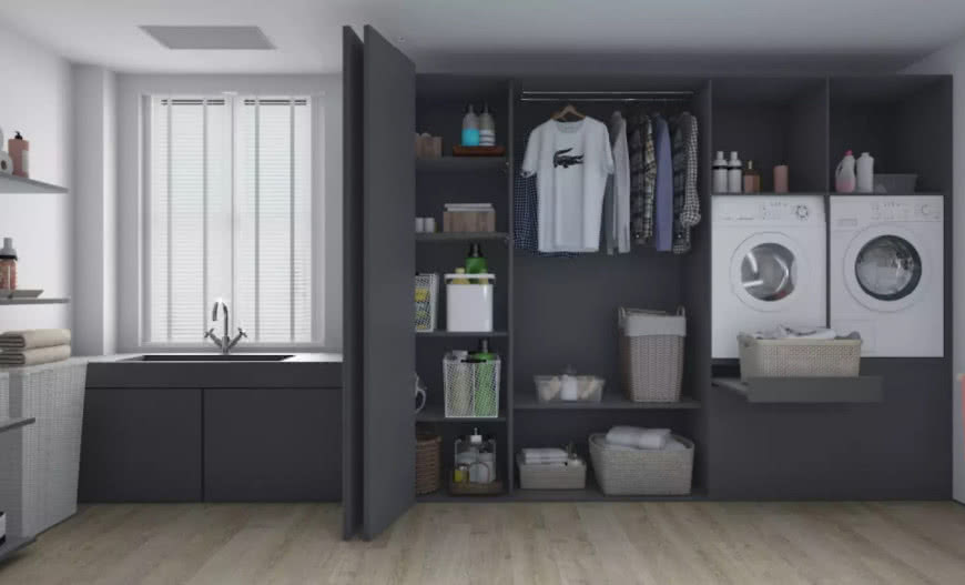 Jak ukryć pralkę i suszarkę? 