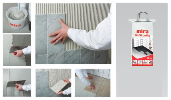 Zaprawa klejowa mira 3100 unifix (biały) C2T