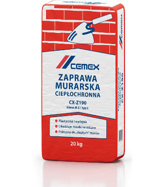 Zaprawa murarska ciepłochronna CX-Z190