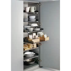 EXTENDO Libell 400 z prowadnicami/ antracyt - wysuwana półka do każdego rodzaju szafki