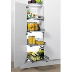 EXTENDO Libell 300 z prowadnicami/ szara - wysuwana półka do każdego rodzaju szafki