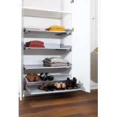 EXTENDO Libell 800 z prowadnicami/ szara - wysuwana półka do każdego rodzaju szafki