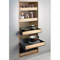 EXTENDO Fioro 900 z prowadnicami/ wys.87/ z dwiema listwami dystansowymi/ antracyt - wysuwana półka do każdego rodzaju szafki