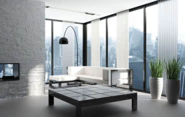 Dom w stylu black and white