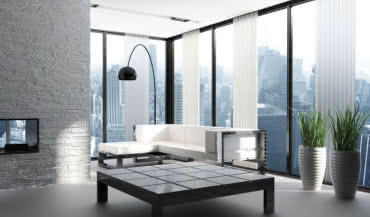 Dom w stylu black and white