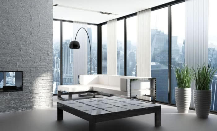 Dom w stylu black and white