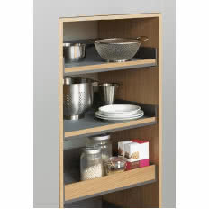 EXTENDO Fioro 450 z prowadnicami/ wys.35/ z listwą dystansową/ antracyt - wysuwana półka do każdego rodzaju szafki 