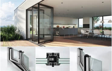 Drzwi składano-przesuwne Schüco AS FD 