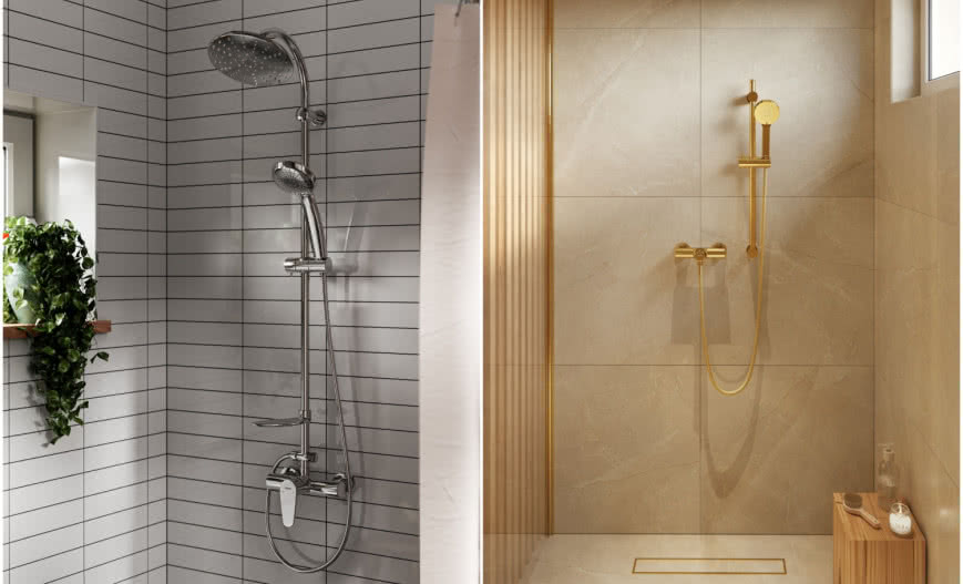 Zestawy natryskowe - nowoczesne formy i modne kolory