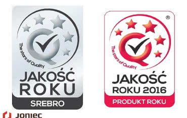 JAKOŚĆ ROKU® Srebro dla Firmy JONIEC®