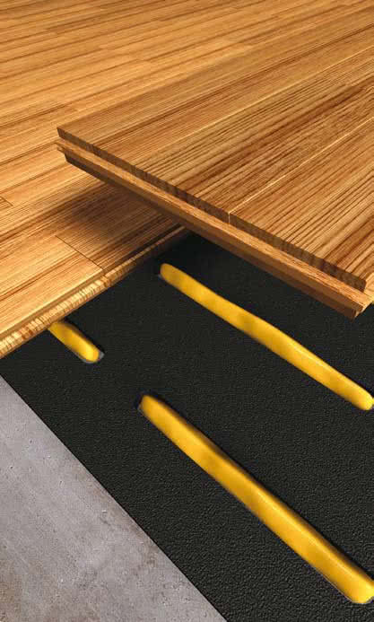 Wyciszający system do posadzek drewnianych Sika AcouBond System 