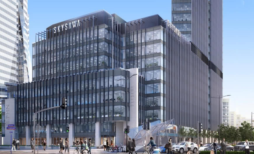 SKYSAWA - drapacz chmur najwyższej klasy ubrany w fasady Aluprof