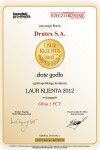 DRUTEX otrzymał Złoty Laur Klienta 2012