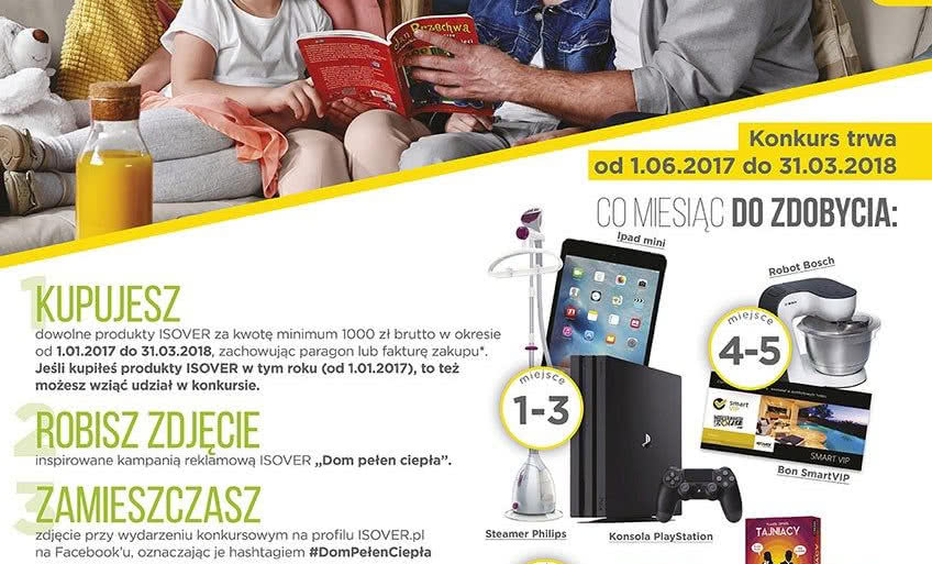 "Mój dom pełen ciepła". Konkurs dla klientów ISOVER