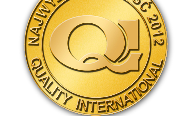 Firma Vetrex otrzymała godło "Najwyższa Jakość Quality International 2012"