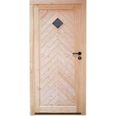 Drzwi zewnętrzne drewniane