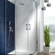 Kabina JASMIN półokrągła 80 cm, szkło transparentne 