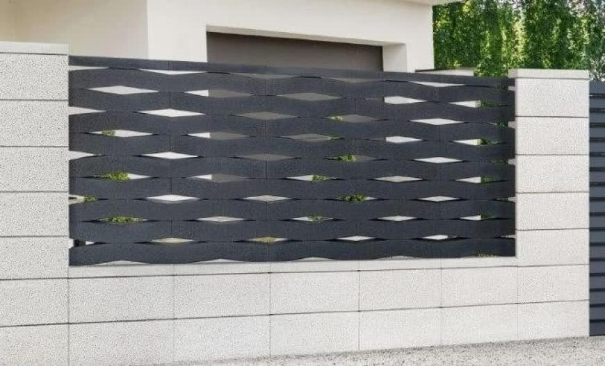 Aranżacje ogrodzenia z elementami KOMBO od JONIEC®