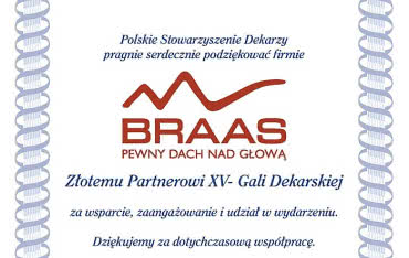 Monier BRAAS nagrodzony podczas XV Gali Dekarskiej