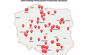 Interaktywna mapa producentów styropianu na stronie PSPS