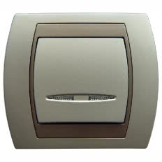 Łącznik podtynkowy ŁP-1JS Srebro+tytan