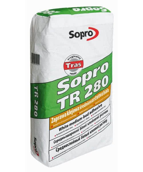 Zaprawa klejowa średniowarstwowa biała Sopro TR 280