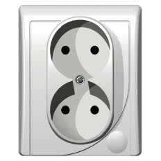 Gniazdo podtynkowe GP-2F