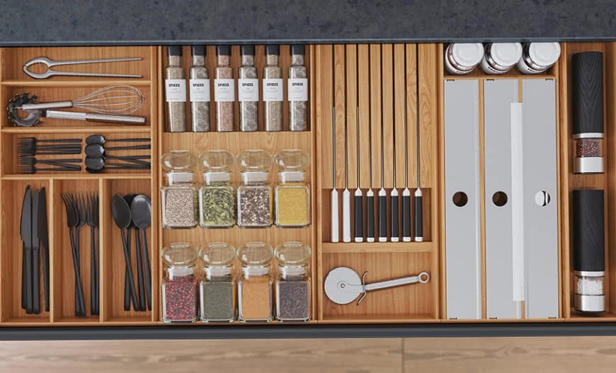 Organizery drewniane do szuflad