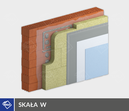 System dociepleń na wełnie mineralnej SKAŁA W