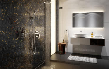 Funkcjonalny prysznic z odpływem liniowym 