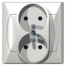 Gniazdo podtynkowe GP-2AZ