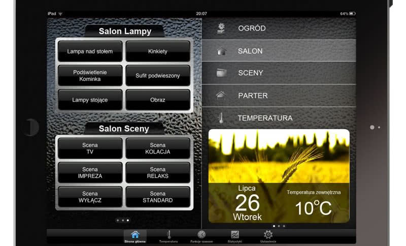 System SNG do sterowania oświetleniem w domu