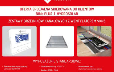Specjalna oferta na grzejniki kanałowe VKN5 Verano