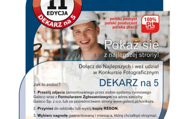 Druga edycja konkursu firmy Galeco - "Dekarz na 5"