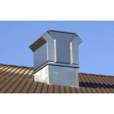 Wentylator dachowy odprowadzający dym