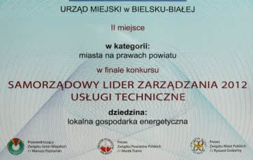 Bielsko-Biała nagrodzona za działania w obszarze efektywności energetycznej