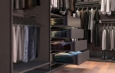 Szuflada AXIS PRO GLASS ze szklanymi bokami 