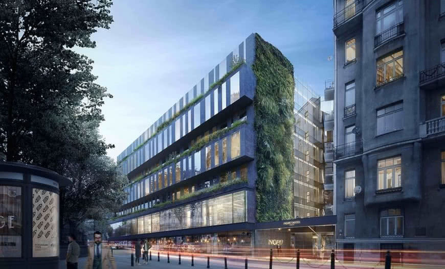Warszawski Nobu Hotel z systemami Aluprof