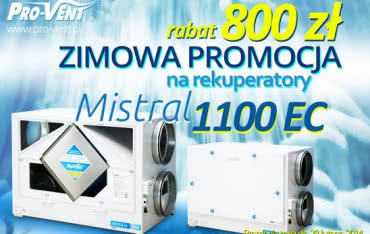 Centrala MISTRAL 1100 EC w promocji tańsza o 800 zł
